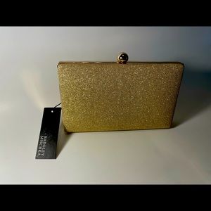 Badgley Mischka NWT Gold evening clutch